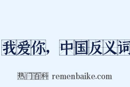 我爱你，中国反义词是什么意思的图片